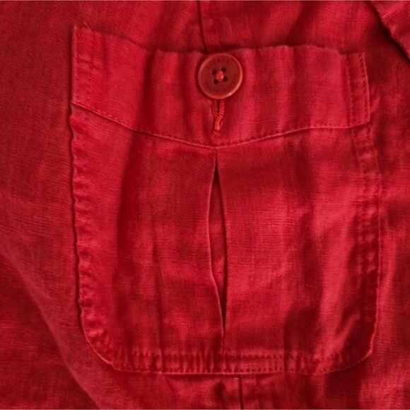 Lauren Ralph Lauren Red 100% Linen Blazer Jacket Women’s 18W Holiday Resort Chic - Picture 5 of 13
